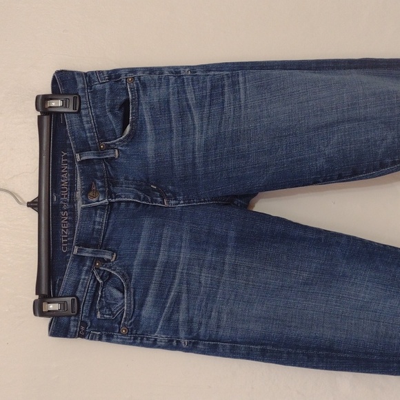 Citizens of Humanity Avedon Low Rise Skinny Leg Ripped Knee Raw Hem Jean Size 25 - Picture 2 of 12